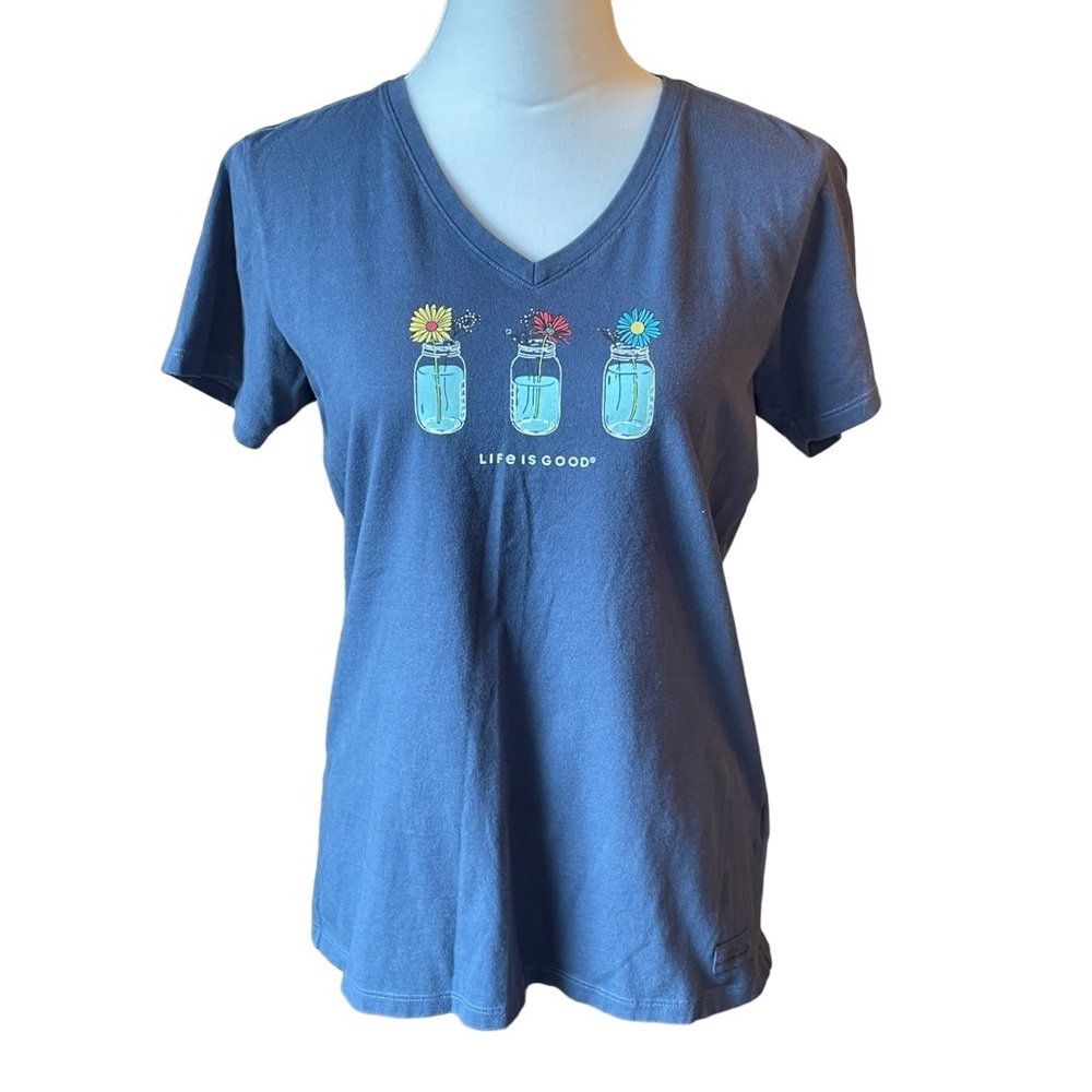 Life Is Good  women’s Floral Jars Crusher Tee Medium